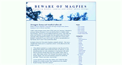 Desktop Screenshot of bewareofmagpies.net