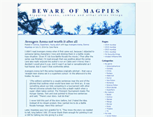 Tablet Screenshot of bewareofmagpies.net